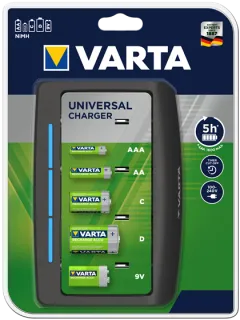 Универсално зарядно устройство Varta за АА / ААА / C / D и 9V батерии