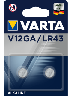 Алкални батерии LR43 Varta V12GA - AG12 - 1.5V