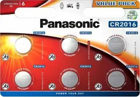 Литиеви батерии CR2016 Panasonic CR2016 - 3V - 6 батерии