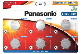 Литиеви батерии CR2032 Panasonic CR2032 - 3V 6 батерии