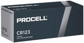 10 батерии CR123 Duracell Procell DL123 - 3V