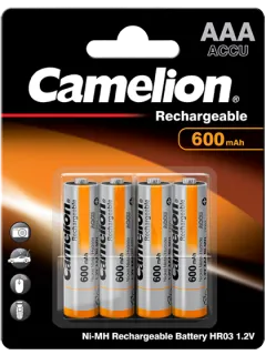 Акумулаторни батерии ААA Camelion Rechargeable AAA - 600 mAh - 1.2V