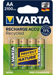 Акумулаторни батерии АА Varta Recycled AA  2100 mAh
