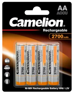 Акумулаторни батерии АА Camelion Rechargeable AA - 2700 mAh - BL4