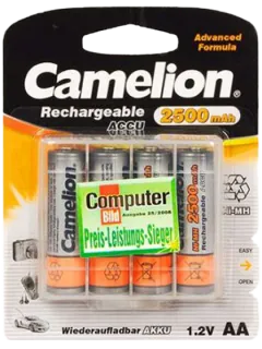 Акумулаторни батерии АА Camelion Rechargeable AA - 2500 mAh - BL4