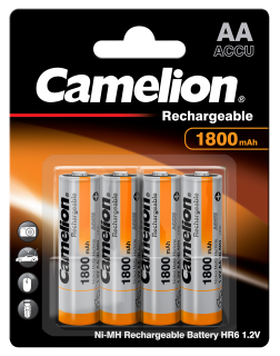 Акумулаторни батерии АА Camelion Rechargeable AA - 1800 mAh - BL4