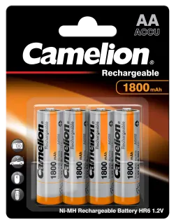 Акумулаторни батерии АА Camelion Rechargeable AA - 1800 mAh - BL4