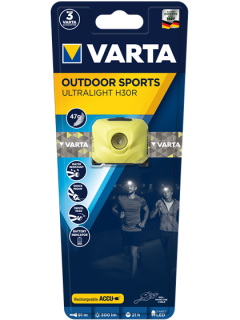 Акумулаторен фенер за глава Varta Outdoor Sports H30R - лайм