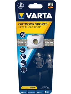 Акумулаторен фенер за глава Varta Outdoor Sports H30R - Бял