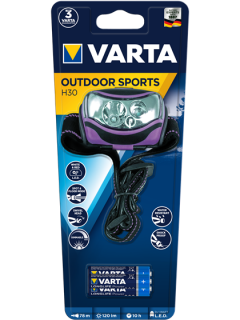 Фенер за глава Varta Outdoor Sports H30 с 3 батерии ААА