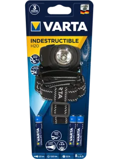 Cree LED Фенер за глава Varta Indestructible H20 с 3 батерии ААА