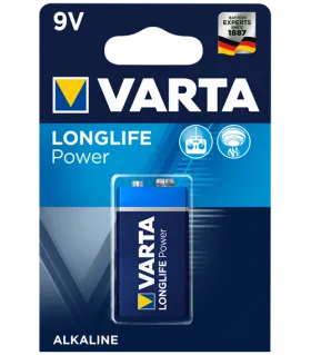 Алкална батерия 9V Varta Longlife Power