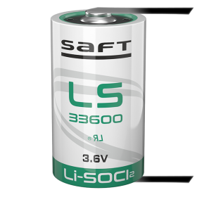 Батерия LS 33600 Li-SOCl2 Saft ER-D 3.6V 17000mAh с U-пластини
