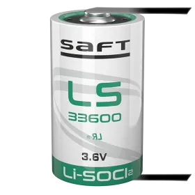 Батерия LS 33600 Li-SOCl2 Saft ER-D 3.6V 17000mAh с U-пластини