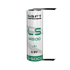 Батерия 14500 SAFT LS14500LF-U AA 3.6V 2600 mAh с пластини