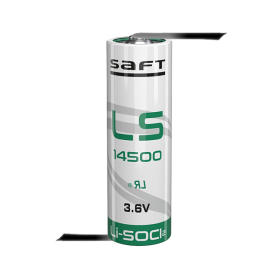 Батерия Saft LS14500-CNR 3.6V AA - 2600 mAh с пластини разнопосочни