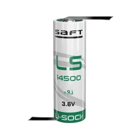 Батерия Saft LS14500-CNR 3.6V AA - 2600 mAh с пластини разнопосочни