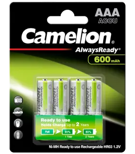 Акумулаторни батерии ААА Camelion Always Ready AAA - 600 mAh