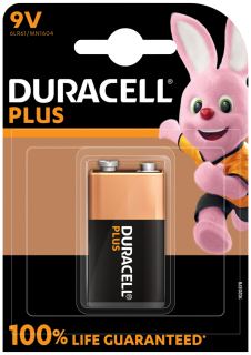 Алкални батерии 9V - Duracell Plus Power MN1604 9V