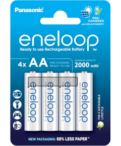 4 Акумулаторни батерии Panasonic Eneloop AA 1900 mAh - 1.2V