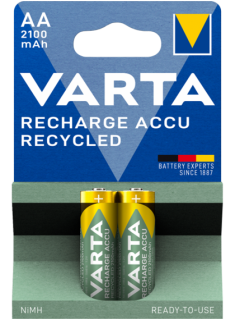 Акумулаторни батерии АА Varta Recycled AA 2100 mAh - 1.2V