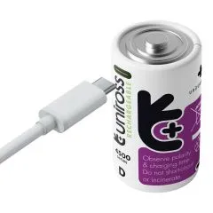 Акумулаторни батерии D Li-Ion Uniross 1.5V 5000 mAh + USB Type C