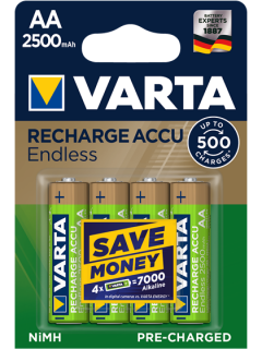 Акумулаторни батерии АА Varta Endless AA - 2500 mAh